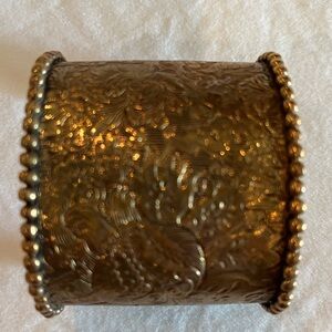 Stephen Dweck Floral Engraved Cuff Bracelet